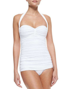 Norma Kamali ruched one piece