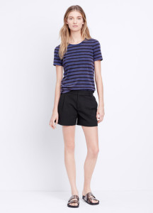 Vince Textured Pleated Front Short