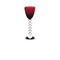 Baccarat Vega Wine Glass and Stemware in Red (or Green not shown)